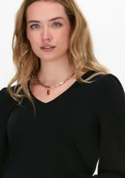 Schwarze Object Top Jannie Ls V-neck Top -Minus Verkaufsgeschäft 201321 3