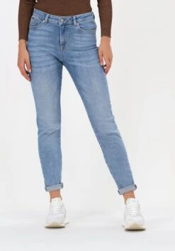 Blaue Selected Femme Skinny Jeans Slfsophia Mw Skinny Mid Blue J