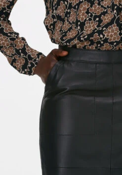 Schwarze By-bar Midirock Basic Leather Skirt -Minus Verkaufsgeschäft 204630 3
