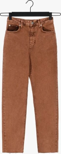 Rost Rianne Meijer X Na-kd Straight Leg Jeans High Waist Raw Edge Denim -Minus Verkaufsgeschäft 206171 5