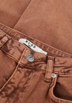 Rost Rianne Meijer X Na-kd Straight Leg Jeans High Waist Raw Edge Denim -Minus Verkaufsgeschäft 206171 6