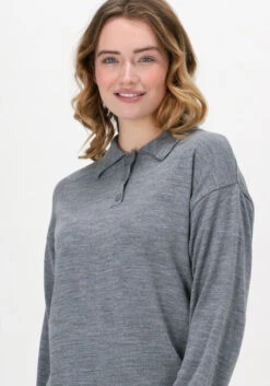 Hellgrau Na-kd Polo-shirt Oversized Polo Neck Sweater -Minus Verkaufsgeschäft 206195 3