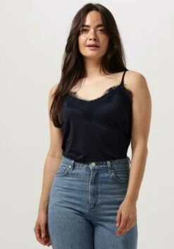 Dunkelblau Cc Heart Top Lace Top