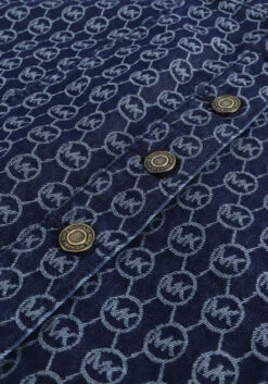 Dunkelblau Michael Kors Minirock Mk Logo Denim Skirt -Minus Verkaufsgeschäft 207368 6