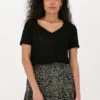 Schwarze Object T-shirt Objetessi Slub S/s V-neck Noos -Minus Verkaufsgeschäft 209688 1