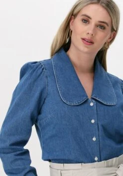 Dunkelblau Just Female Bluse Best Denim Blouse -Minus Verkaufsgeschäft 209990 3