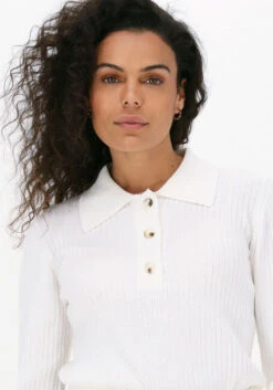 Nicht-gerade Weiss Just Female Polo-shirt Cara Knit Polo -Minus Verkaufsgeschäft 210002 3