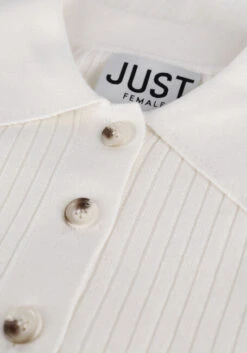 Nicht-gerade Weiss Just Female Polo-shirt Cara Knit Polo -Minus Verkaufsgeschäft 210002 6