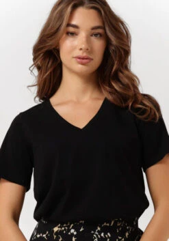 Schwarze Cc Heart T-shirt Organic Cotton V-neck Tshirt -Minus Verkaufsgeschäft 210066 3