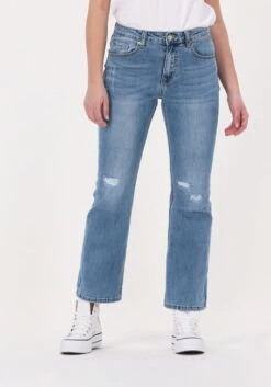 Blaue Summum Bootcut Jeans Bootcut Cropped Jeans Twill St