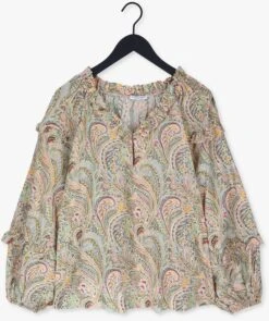Mehrfarbige/bunte Summum Bluse Top Long Sleeve Sweet Paisley -Minus Verkaufsgeschäft 210605 5