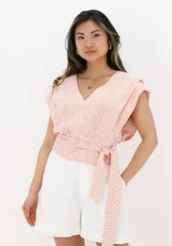 Koralle Scotch & Soda Top Jacquard Feminine V-neck Top