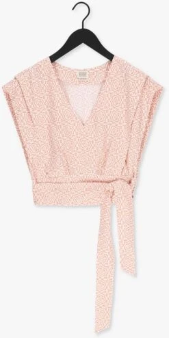 Koralle Scotch & Soda Top Jacquard Feminine V-neck Top -Minus Verkaufsgeschäft 213275 5