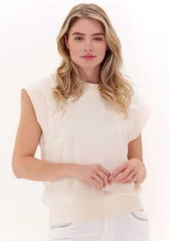 Nicht-gerade Weiss Second Female Top Polifoli Sweat Ss