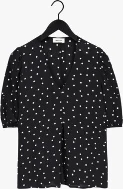 Schwarze Modström Top Ridder Print Top -Minus Verkaufsgeschäft 215419 5