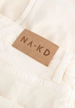 Creme Na-kd Kurze Hose Raw Hem Slit Denim Shorts -Minus Verkaufsgeschäft 218358 6