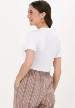 Weiße Esmé Studios Top Blossom Ss O Neck Rib T-shirt -Minus Verkaufsgeschäft 218370 2