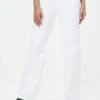 Weiße Selected Femme Wide Jeans Slfalice Hw Long Wide Snow -Minus Verkaufsgeschäft 220190 1