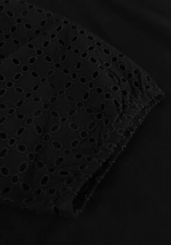 Schwarze Summum Top Top Single Jersey Broderie Mix -Minus Verkaufsgeschäft 220310 6