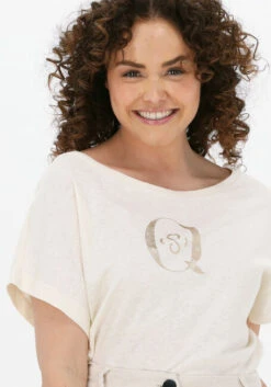 Weiße Summum Top Tee Logo Artwork Cotton Linen Jersey -Minus Verkaufsgeschäft 220325 3