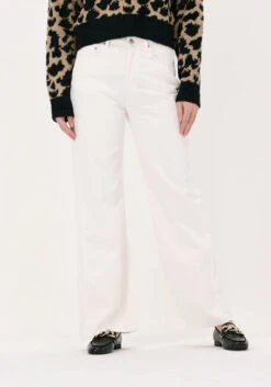 Nicht-gerade Weiss Na-kd Wide Jeans Wide Leg Raw Hem Denim