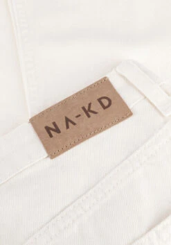 Nicht-gerade Weiss Na-kd Wide Jeans Wide Leg Raw Hem Denim -Minus Verkaufsgeschäft 220368 6