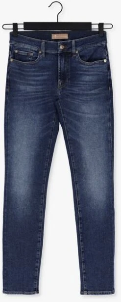 Dunkelblau 7 For All Mankind Slim Fit Jeans Roxanne Luxe Vintage -Minus Verkaufsgeschäft 220521 5