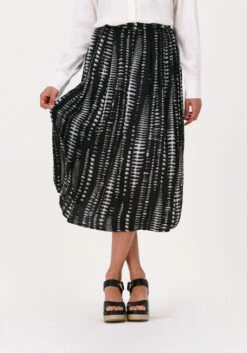 Schwarze Simple A-linie Woven Skirt
