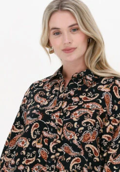 Schwarze Colourful Rebel Bluse Lean Cr Paisley Loosefit Blouse -Minus Verkaufsgeschäft 220667 3
