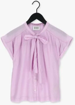 Lila Scotch & Soda T-shirt Short Sleeve Scarf Relaxed Shirt -Minus Verkaufsgeschäft 221421 5