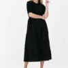 Schwarze Gestuz Midikleid Abel Ss Dress -Minus Verkaufsgeschäft 221730 1