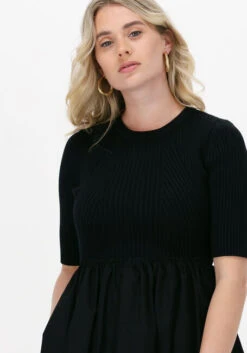 Schwarze Gestuz Midikleid Abel Ss Dress -Minus Verkaufsgeschäft 221730 3