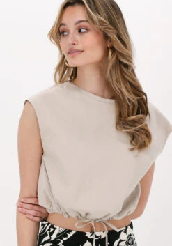 Sand Vanilia Top Dry Linnen Tank Cord -Minus Verkaufsgeschäft 222915 3