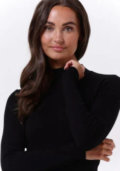 Schwarze Modström T-shirt Krown Ls T-neck -Minus Verkaufsgeschäft 223854 3