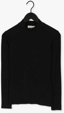 Schwarze Modström T-shirt Krown Ls T-neck -Minus Verkaufsgeschäft 223854 5