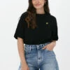Schwarze Lyle & Scott T-shirt Oversized T-shirt -Minus Verkaufsgeschäft 223961 1