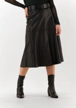Schwarze Bruuns Bazaar Midirock Vegani Imma Skirt