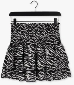 Schwarze Colourful Rebel Minirock Miggy Zebra Ruffle Skort -Minus Verkaufsgeschäft 225695 5