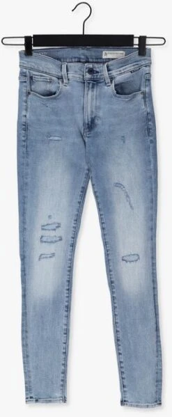 Hellblau G-star Raw Skinny Jeans 3301 Skinny -Minus Verkaufsgeschäft 225709 5