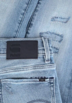Hellblau G-star Raw Skinny Jeans 3301 Skinny -Minus Verkaufsgeschäft 225709 6