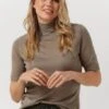 Braune Minus Top Lima Roll Neck Knit -Minus Verkaufsgeschäft 226022 1