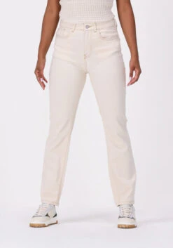 Ecru Simple Straight Leg Jeans Lena