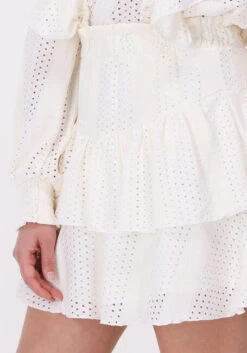 Nicht-gerade Weiss Refined Department Minirock Flowy Broidery Skirt Mikki -Minus Verkaufsgeschäft 226965 3
