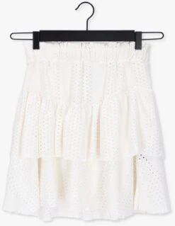 Nicht-gerade Weiss Refined Department Minirock Flowy Broidery Skirt Mikki -Minus Verkaufsgeschäft 226965 5