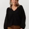Schwarze Louizon Bluse Woohoo Top -Minus Verkaufsgeschäft 230413 1
