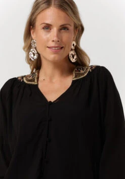 Schwarze Louizon Bluse Woohoo Top -Minus Verkaufsgeschäft 230413 3