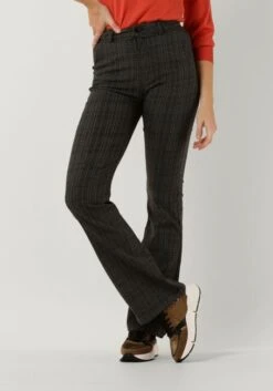 Graue Minus Schlaghose Carma Check Flared Pants