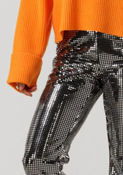 Silberne Co'couture Schlaghose Mirror Flare Pant -Minus Verkaufsgeschäft 232332 3