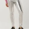 Silberne Est'seven Legging Est’chino Stretch Leather -Minus Verkaufsgeschäft 233228 1