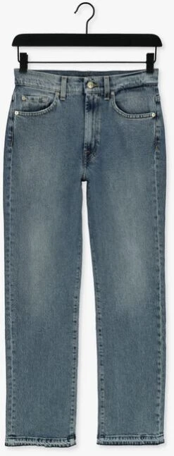 Blaue 7 For All Mankind Straight Leg Jeans Tall Logan Strovepipe Higher With Unrolled Hem -Minus Verkaufsgeschäft 233620 5